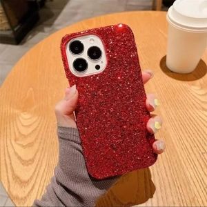 Luxury Glittering Case For iPhone 14 Pro Max - RED-SALE